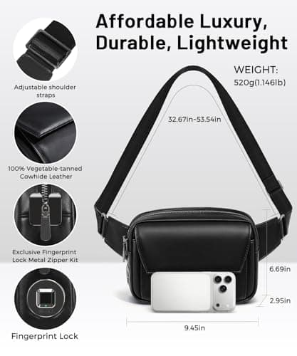 Dayear Anti-Theft Sling Bag with Fingerprint Lock,Travel, Findmy Tracker — view 3
