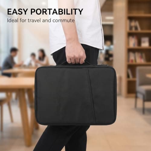YAXIAO Tablet Bag for Ipad Travel Case for Ipad Carry Case 30×23×3cm Black — view 5
