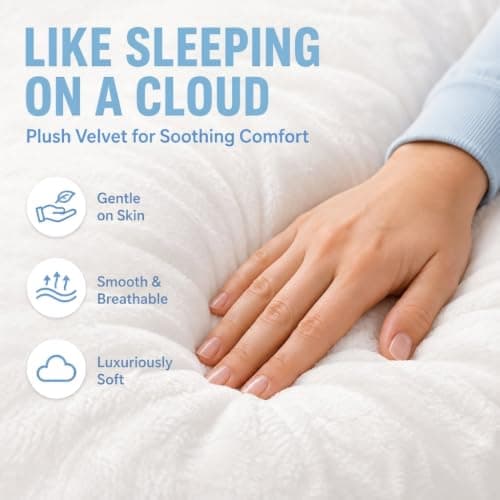 VILA by Nordic Cloud U-Shaped Pregnancy Pillow White Velvet 70x140cm — view 4