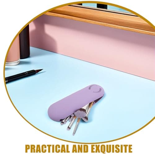 Magnetic Silicone Brush Case 9x3 Inch Lavender Travel Organizer — view 5