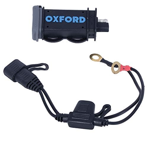 Oxford USB 2.1Amp Fused Power Charging Kit for Motorbike Motorcycle Scooter etc EL114, Black — view 2