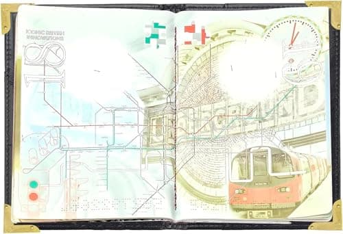 StoneMaxi UK British Passport Holder PU Leather Travel Wallet with Gold Embossed Design (Black) — view 5