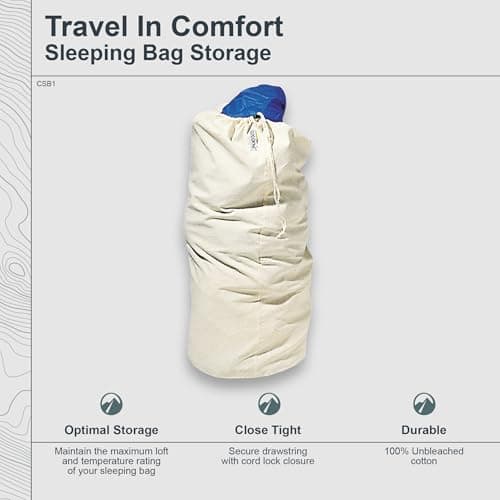 Cocoon Storage bag for sleeping bags - cotton, beige — view 3