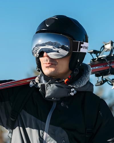 Findway Ski Goggles,Snowboard Goggles for Men Womens Ladies Over Glasses OTG, Magnetic Interchangeable Spherical Lens,Anti-fog 100% UV Protection, Anti-glare Goggles for Skiing Snowboarding — view 6