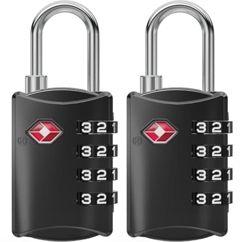 NovLock Suitcase Padlocks, TSA Approved Luggage Locks, Travel Padlocks