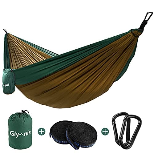 Glymnis Camping Hammock for 2 Person, Ultralight 210T Nylon Outdoor Hammock