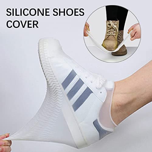 GDOKKNY Reusable Waterproof Shoe Covers for Men Women Slip Resistant Silicone Shoe Cover Folding Anti Skid Socks Shoe Covers to Prevent Rain Into Shoes(XL) — view 3