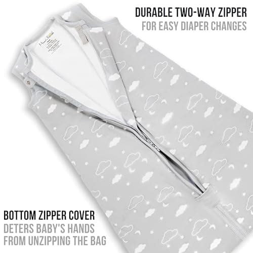 Organic Cotton Baby Sleeping Bag 1.0 TOG Wearable Blanket Sleep Sack 2-Pack — view 2