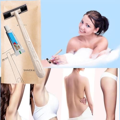 10Pack Luxury Individually Wrapped Hotel Disposable Razors Kit With Shave Cream; Clean and Hygienic; Portable Travel Razor Toiletries Amenities; Guest Shaving Razor Set for Home Hotel Travel — view 3