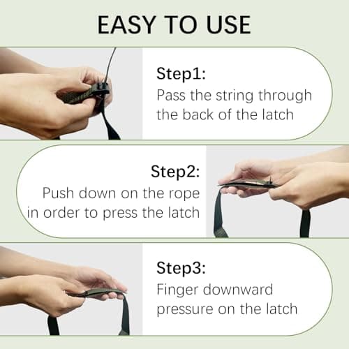 Acuxiaza 4 Pack Trail Camera Straps, 145cm Nylon Straps, Dark Green — view 4