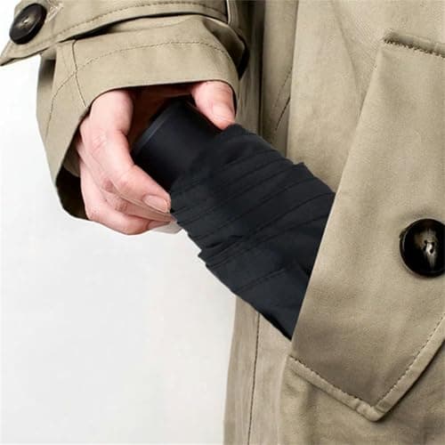 YYDPYZBD Umbrella Ultralight Mini Pocket Folding - Windproof Travel Compact Rain & Sunscreen -burgundy — view 4