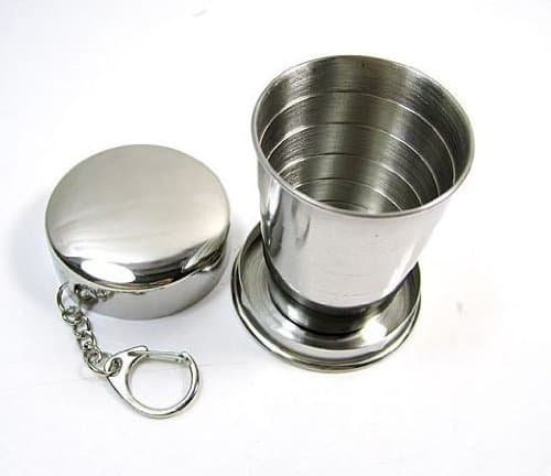 Gemini_mall® Mini Stainless Steel Portable Travel Folding Collapsible Cup Telescopic