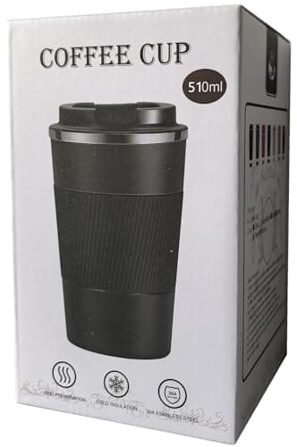 YINJOYI Travel Mug Reusable Coffee Cups Thermal Insulated Vacuum Insulation Stainless Steel Bottle for Hot Cold Drinks (Red, 510ml) — view 5
