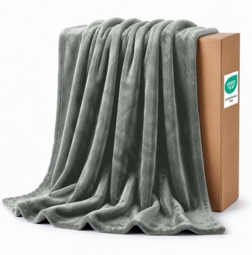 IR Imperial Rooms Fleece Blanket Silver Grey, Throw/Single 130X150 Cm