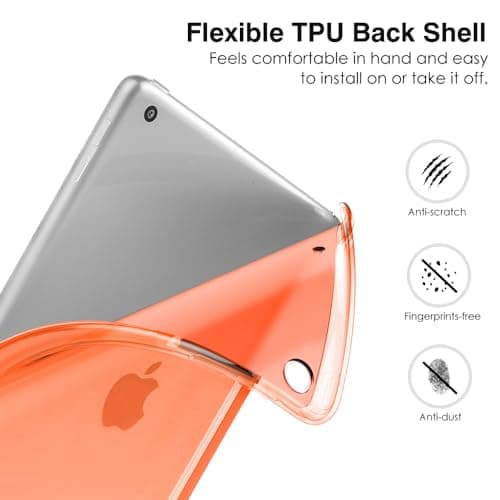 MoKo Smart Case for iPad 9th/8th/7th Gen 2021/2020/2019, Orange — view 6