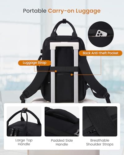LOVEVOOK Ryanair Cabin Bags 40x20x25 Underseat Carry-ons Travel Backpack Womens 20L Hand Luggage Cabin Size Rucksack Bag for Airplane Small Weekender Duffel Bag for Eurowings Wizz Air Easyjet Flight — view 6