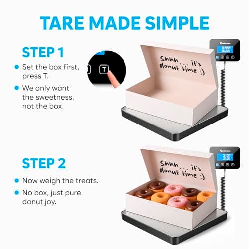 Parcel Scales - 440 lbs/0.35oz - Heavy-Duty & High Accurate Digital Postal Scale with Hold/Tare Function - Perfect for Packages, Luggage, Industrial Use - Battery & Cable Included — view 6