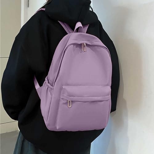 Solid Color for Men and Women: Men with High Demands on Appearance Travel Bags for Girls with Large Capacity for Students., purple, Einheitsgröße — view 3