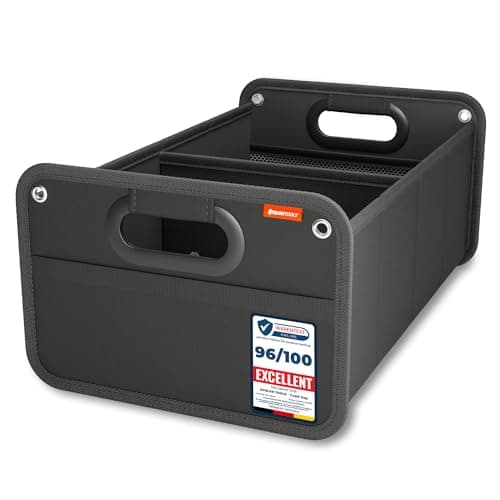 ATHLON TOOLS Car Boot Organiser - Collapsible Boot Storage Bag - Multi-Compartment Tidy for Car, Van & SUV - 600D Oxford, Non Slip Bottom