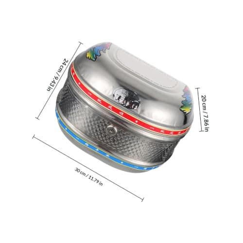 Amosfun Motorcycle Tail Bag Large Capacity Stainless Steel Silver — view 2