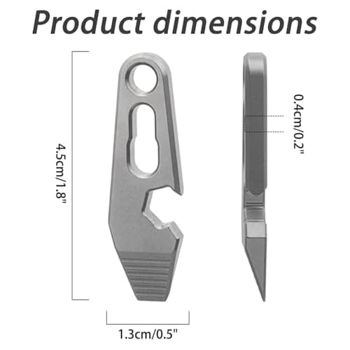 EDC Pry Bar, Titanium Keychain Multi Tool with Bottle Opener & Flathead Screwdriver for Outdoor Camping & Adventure, Pry Bar EDC, EDC Tool, Box Opener, Gerber — view 2