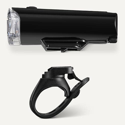 Amazon Basics LED Bike Light Set with 100 Lumen Headlight and 10 Lumen Taillight - 3 Mode Waterproof Bicycle Lights with Mounts - Batteries Included - Black and Red — view 3