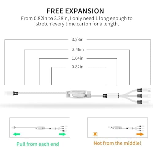 SDBAUX 2-Pack USB C to Multi Retractable Cable 4 in 1, 3A Standard Charging — view 2