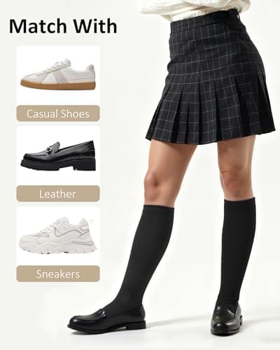 4 Pairs Ladies Knee High Socks Womens 4-7 Autumn Long Cotton Welly Gifts — view 5