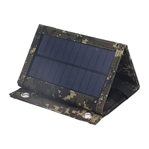 FTVOGUE Solar Panel Charger Monocrystalline Foldable Solar Charger 10W Dual USB 5V 2A 23 to 24 Percent Conversion for Hiking Camping Backpacking Travel (Camo Print) — view 5