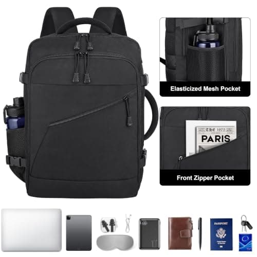 HILOMON Personal Item Size Travel Backpack, Carry On Bag Flight Approved — view 4