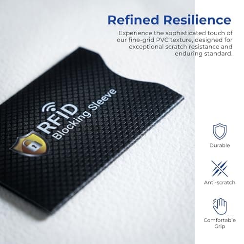 RFID Blocking Sleeves, [5 Pack 5 Color] [TÜV Certification] Anti-Theft Credit Card Protector RFID & NFC Contactless Card Security Holders Prevent Identity Theft for Credit, Debit Cards, Passport — view 3