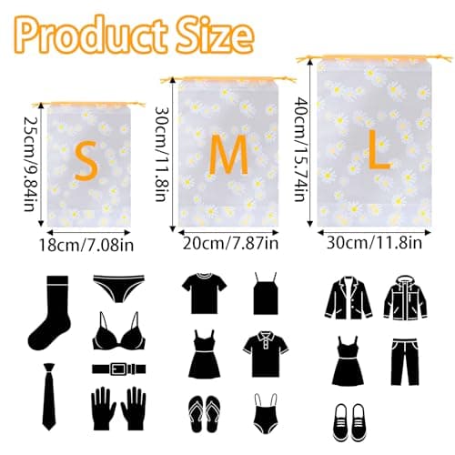 15Pcs Travel Shoe Bags,3 Sizes Reusable Waterproof Dustproof Drawstring Storage Bag Plastic Portable Luggage Organizer Bag for Cloth Shoe Underwear Travel Drawstring Shoe Bags for Men Women — view 2