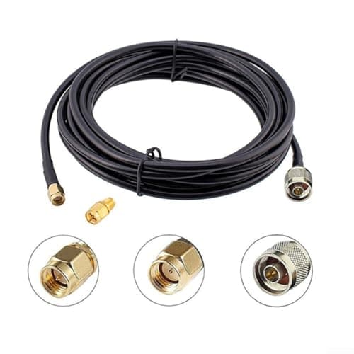 SPORTARC Premium RG58 Extension Cable, Suitable For WiFi AP Hotspot Modem, for NEBRA HNT Indoor Hotspot Miner, Made Of Rubber And Copper, Includes RP for SMA Female To for SMA Male Adapter(50cm)