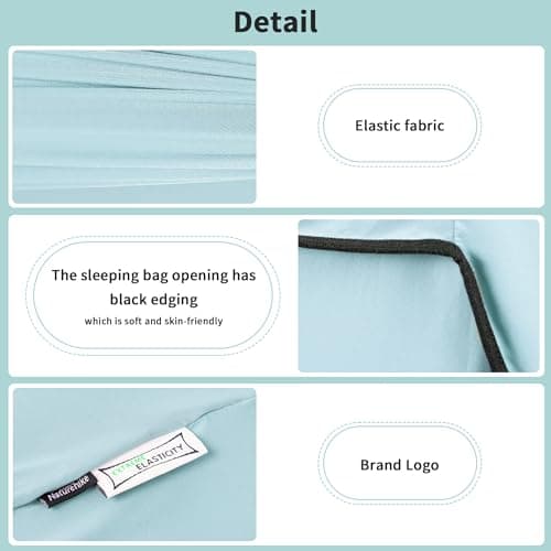 Naturehike Hut Sleeping Bag Ultralight Sleeping Bag Liner only 390g High Elasticity Travel Sleeping Bag with Small Pack Size for Backpacking, Hostels and Camping — view 6