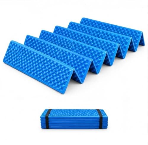NTEK Foldable Camping Sleeping Mat – Lightweight Closed-Cell Foam Mattress – Compact Outdoor Sleeping Pad for Hiking, Backpacking, Fishing, Picnic & Tent Camping (BLUE)