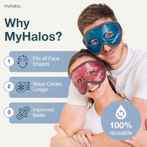 MyHalos Cooling Gel Eye Mask, Reduces Puffiness & Dark Circles, Reusable — view 3