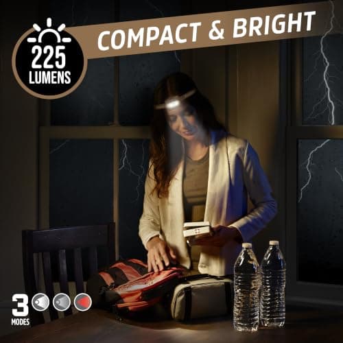 Energizer LED Rechargeable Headlamp (2-Pack), Brown, LED Headlamp with Red Light Option, USB Charging Cables Included — view 2