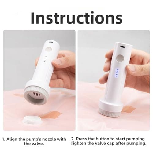 Cordless Electric Vacuum Pump for Vacuum Storage Bags Travel Air Pump, Portable USB Pump for Vacuum Seal Bags – Ideal for Bedding/Clothes（Storage Bags Not Included in This Package） — view 6