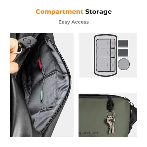 K&F CONCEPT 2 in 1 Sling Bag Everyday Shoulder Bag & Multifunction Photography Crossbody Camera DSLR Backpack Portable Bag — view 4