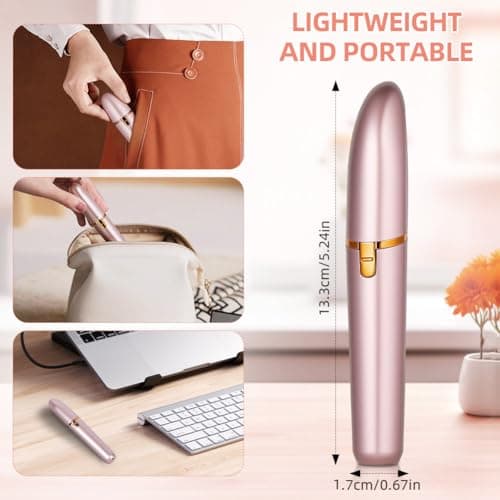 AYBUY Eyebrow Trimmer for Women, Rechargeable Eyebrow Shaper, Rose Gold — view 2