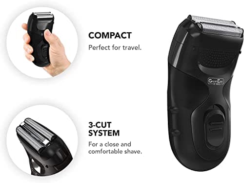 Wahl GroomEase, Groomease by Wahl Travel Shaver, Light Portable Shavers, Ideal for Gym and Travel, Compact Design, Travel Lock Function, Durable Foil Guard, 3-Cut System for Smooth Shaving — view 2
