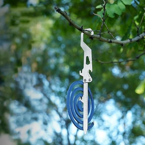 Limtula Portable Stainless Steel Hook Mosquitoes Repellents Holder Bottle Opener and Foldable Ground Peg Mosquitoes Coil Holder Measuring Scale Multifunctional Bottle Opener — view 4