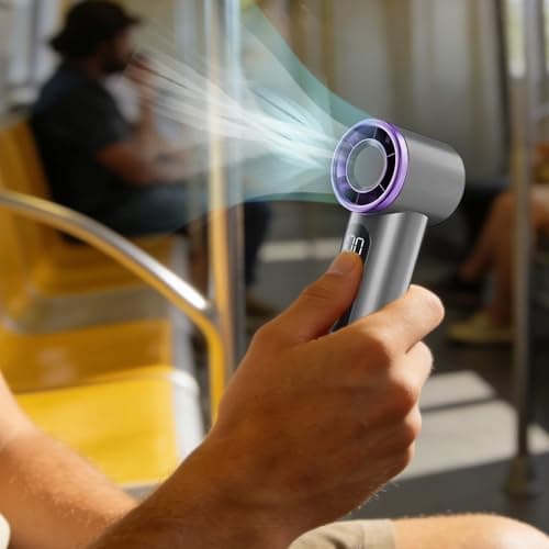 Handheld Fan,USB Rechargeable Travel Cooling Tool | Quiet Mini Fan - for Kids Men Adults Travel Office Outdoor Home Camping Theme Park Commuting Classroom — view 3