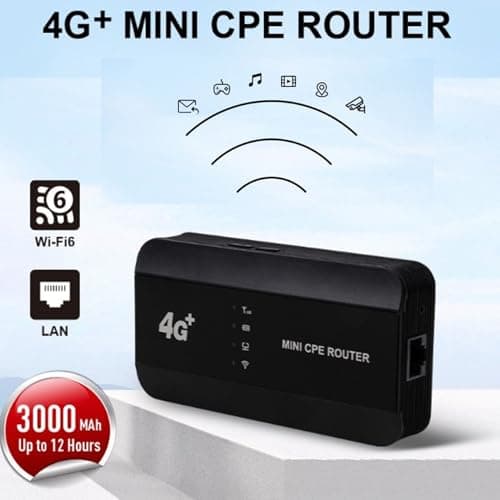 Walfront Portable WiFi Router 4G Mobile Hotspot, Plastic Travel Router with — view 2