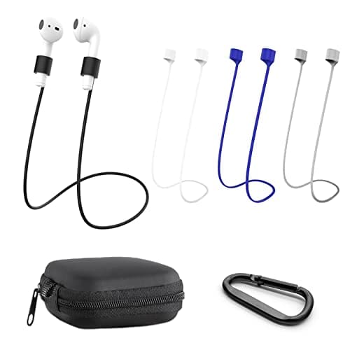 4 Pcs Magnetic Anti-Lost Straps Colorful Earbuds Lanyard,Earbud Lanyard Strap Soft Silicone Straps Lanyards Neck Strap Compatible with AirPods Pro 3/2/1