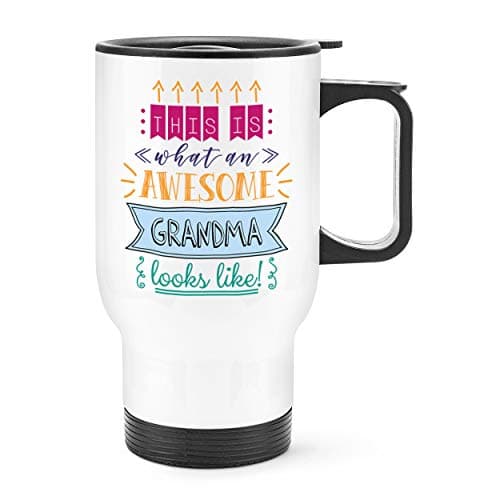 This is What an Awesome Grandma Looks Like Travel Mug Cup with Handle