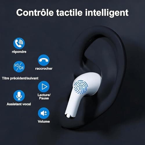 BGJRBY Wireless Earbuds, Bluetooth 5.4 in Ear Headphones, with 4 ENC Noise Cancelling HD Mic Earphones, 48 H Playtime HiFi Stereo Headphone, IPX8 Waterproof Touch Control for iPhone/Android/Airpods — view 2
