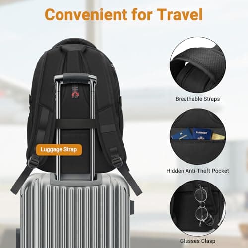ZYB Laptop Backpack 17.3 Inch Expandable with Shoe Pocket — view 4