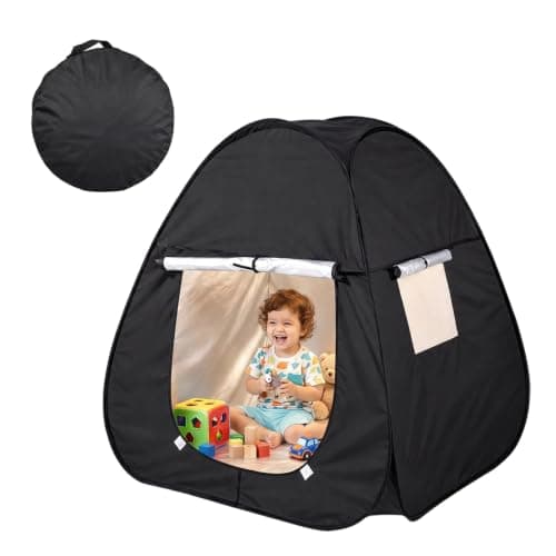 1 Pack Sensory Tent, Pop Up Blackout Tent for Kids with Travel Carry Bag