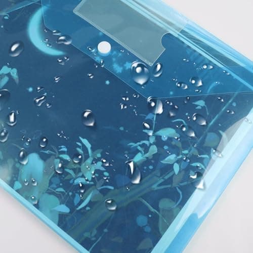 Plastic Wallets A4 Document Folders for Paperwork A4 Document Wallets Popper Wallet with Button Closure (Blue), 30 Pack — view 6